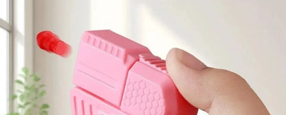 New Mini Gun Shell Ejected Can Launch Decompression EDC Finger Ring Pistol Fidget Spinner Ratchet Anxiety Stress Relief Toy Guns