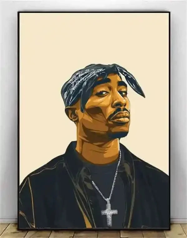 Canvas Painting Wall Art Music Album Cover Aesthetic Pictures Pop Hip Hop Rapper Tupac Posters For Room Modern Home Decor