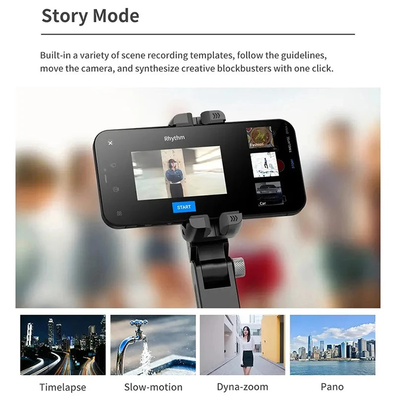 360 Rotation Following Shooting Mode Gimbal Stabilizer Selfie Stick Tripod Gimbal Phone Smartphone Live Photography
