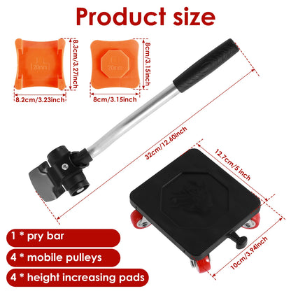 Furniture Moving Transport Roller Set Heavy Duty Furniture Lifiting Caster Tool Furniture Transport Lifter Sliders Roller Tool
