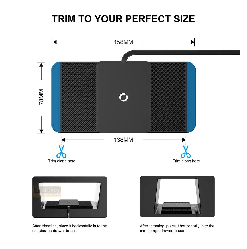 Magnetic Wireless Car Charger 15W Charging Pad Charger Wireless Charger Car Non-Slip Type C For iPhone 17 16 15 14 Pro Xiaomi 17
