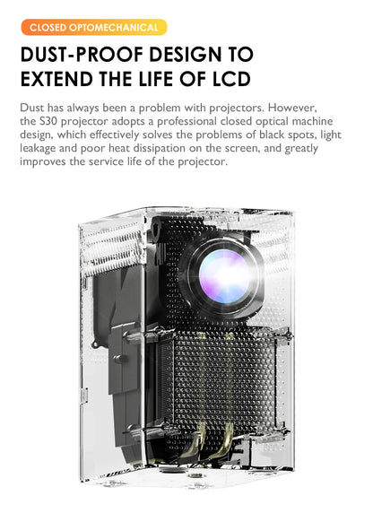 Mini S30 Global Version Full HD 1080P Projector LED Theater Android 10 1920x1080P MINI 4k Vidoe Projector for Home Projector