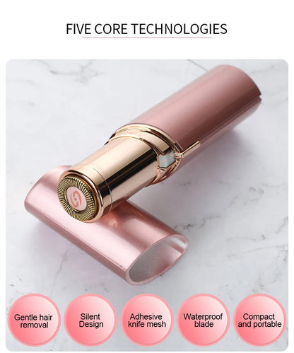 HOMEFISH Lipstick-Shaped Electric Hair Remover Eyebrow Shaper Women's Hair Removal Device Mini Facial Hair Removal Instrument