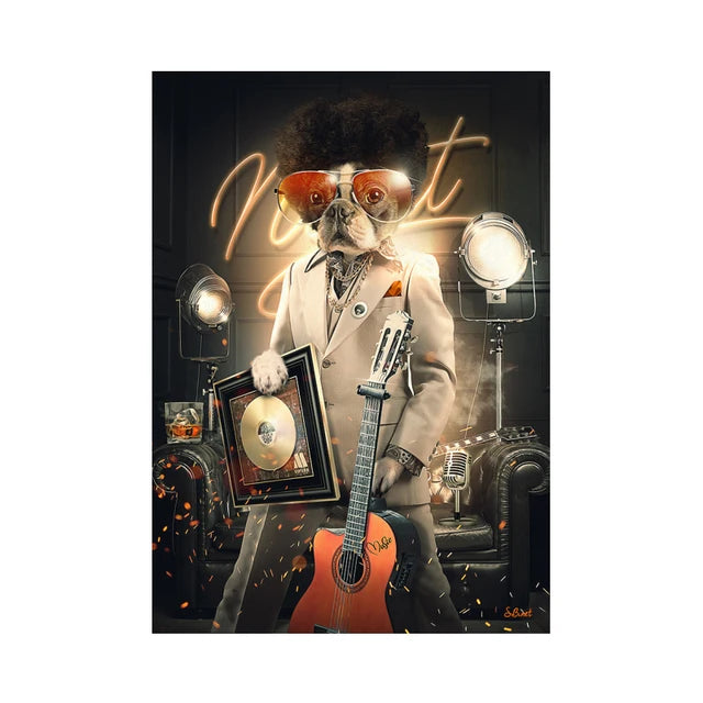 Abstract Animal Wall Art Posters Graffiti Art Smoking Monkey Playing Cards Billiard Room Bar Canvas Painting Parlor Decoration