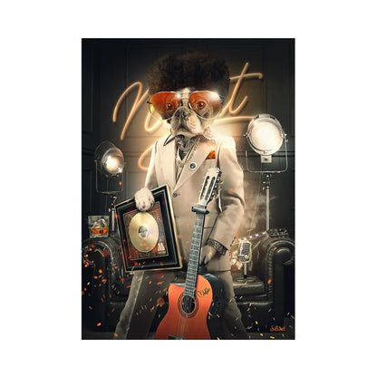 Abstract Animal Wall Art Posters Graffiti Art Smoking Monkey Playing Cards Billiard Room Bar Canvas Painting Parlor Decoration
