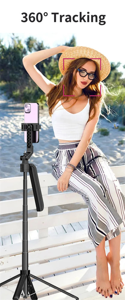 MEUYAG Selfie Stick Gimbal Stabilizer For Smartphone With Bluetooth Remote Intelligent Follow-Up Anti Shake Pan Tilt Tripod