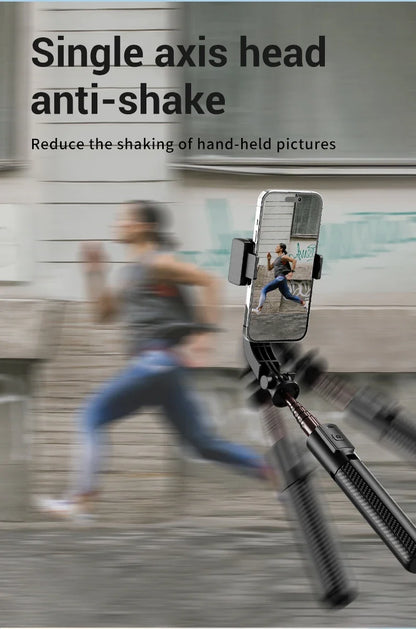 Cellphone Gimbal Stabilizer for Smartphone Mobile 1-Axis Anti Shake Selfie Stick Handheld Video Tripod Phone Holder for iPhone