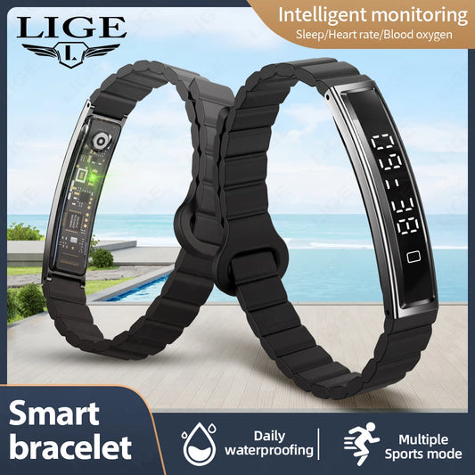 New Smart Bracelet Sport Fitness Tracker Heart Rate Blood Oxygen Monitor Pedometer Call Reminder Smartwatch Band for Men Women