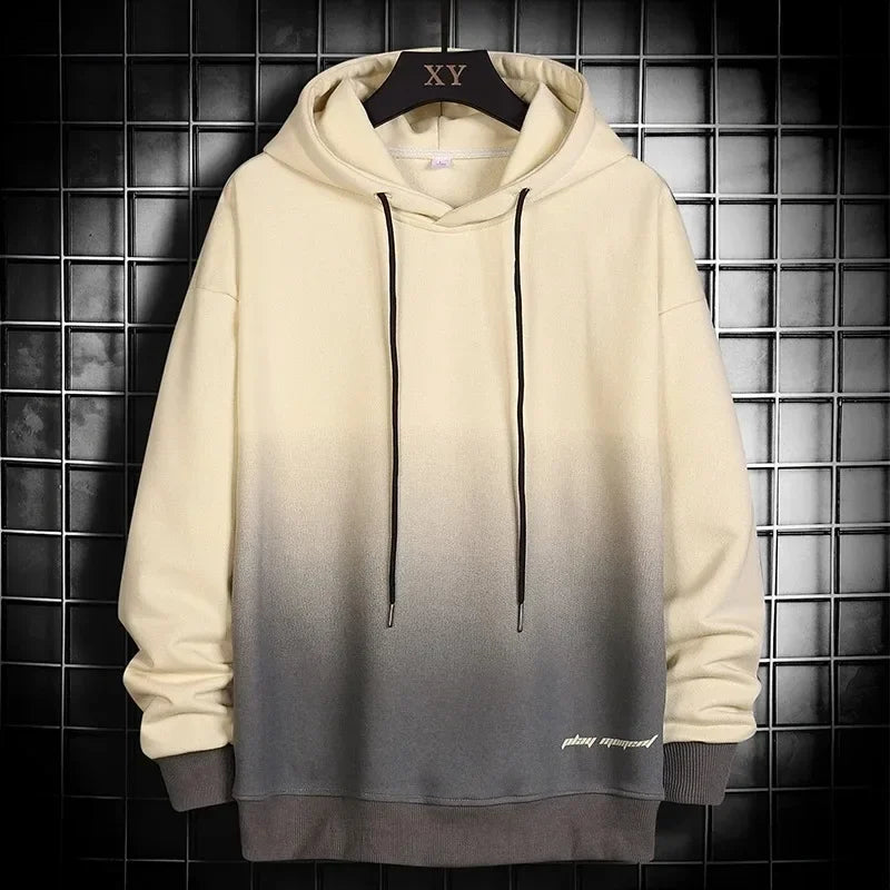 Men's Oversized Hoodies Pullover Sweatshirts Harajuku Hip Hop Loose Hoodie Mens Streetwear 2025 Autumn Winter Men Print Clothing
