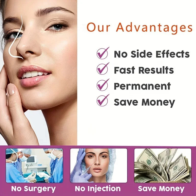 A Painless Nose Bridge Corrector Suitable for Both Women and Men, Suitable for Lifting and Pulling Wide and Curved Noses