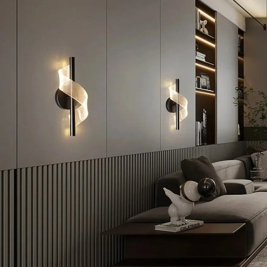 Nordic LED Wall Lights Modern Luxury and Minimalist Home Lights Living Room Bedroom Study Balcony Interior Decoration Lighting