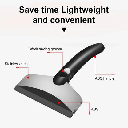 SEAMETAL Car Ice Scraper Snow Removal Shovel Windshield Glass Defrost Removal Automotive Winter Stainless Steel Car Accessories