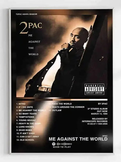 Canvas Painting Wall Art Music Album Cover Aesthetic Pictures Pop Hip Hop Rapper Tupac Posters For Room Modern Home Decor