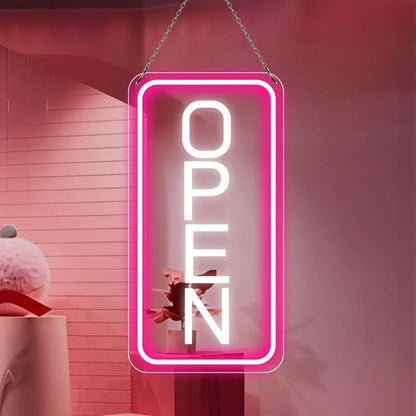 Open LED Neon Sign For Business Neon Lights Open Sign Led Wall Decor Neon Led Signs Adjustable Brightness Bar Salon Stores Hotel