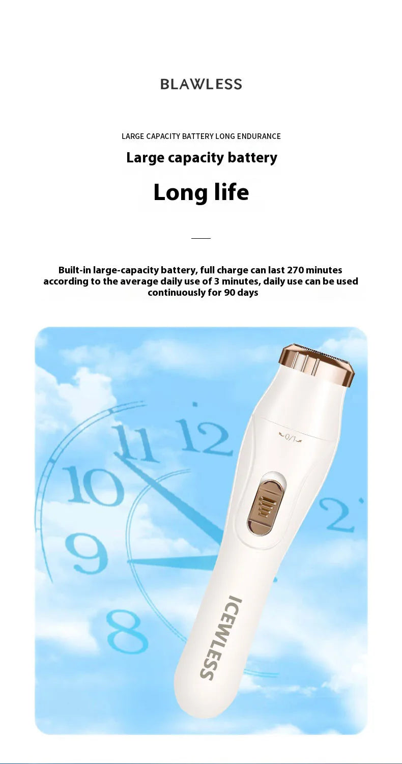 Electric Hair Trimmers for Women Waterproof Razor Painless Private Body Hair Removal Device shaver Bikini Arm Leg Face Shaving