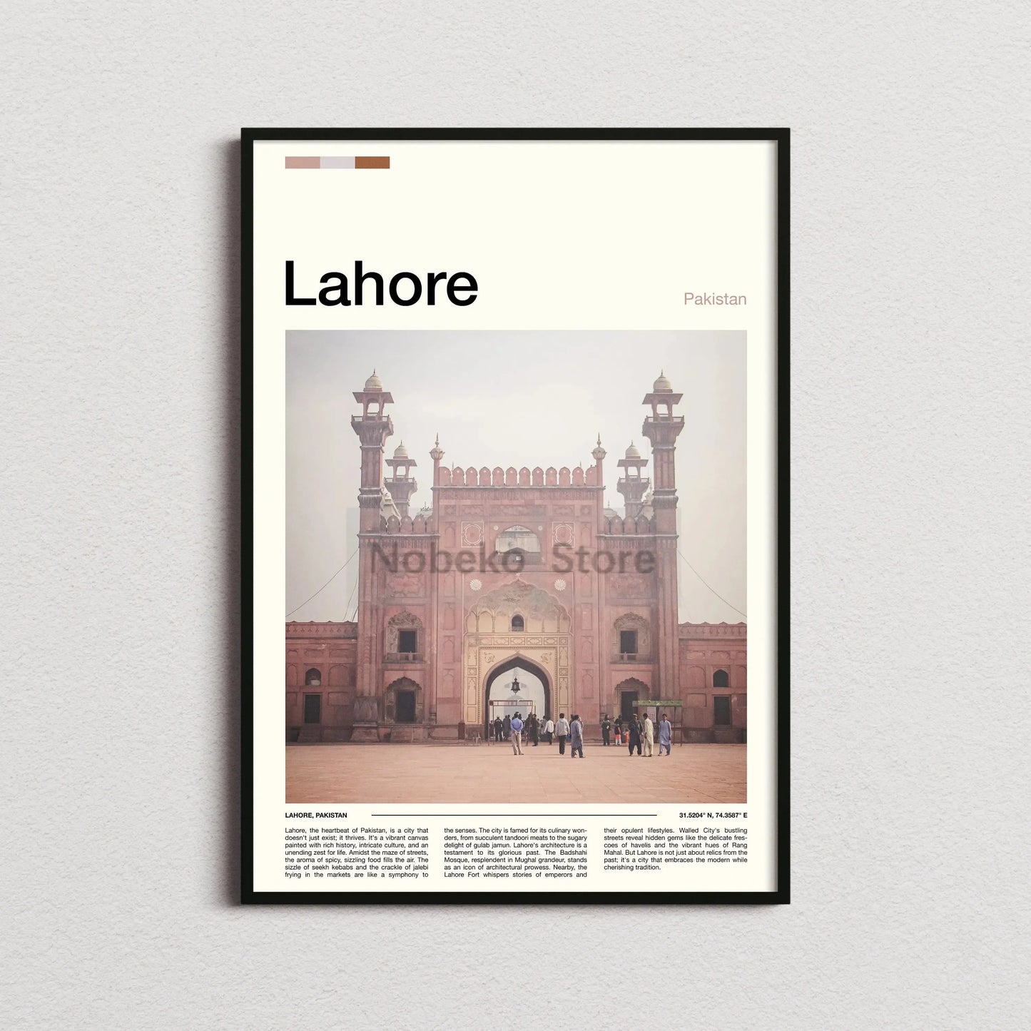 Canvas Painting Wall Art Pictures Asia Pakistan Travel Posters Lahore Karachi City Landscape Prints Home Room Modern Decor Gift