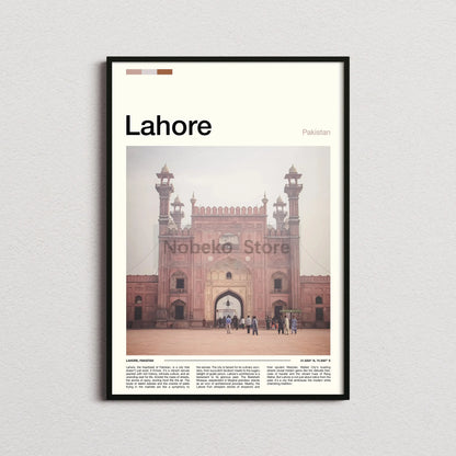 Canvas Painting Wall Art Pictures Asia Pakistan Travel Posters Lahore Karachi City Landscape Prints Home Room Modern Decor Gift