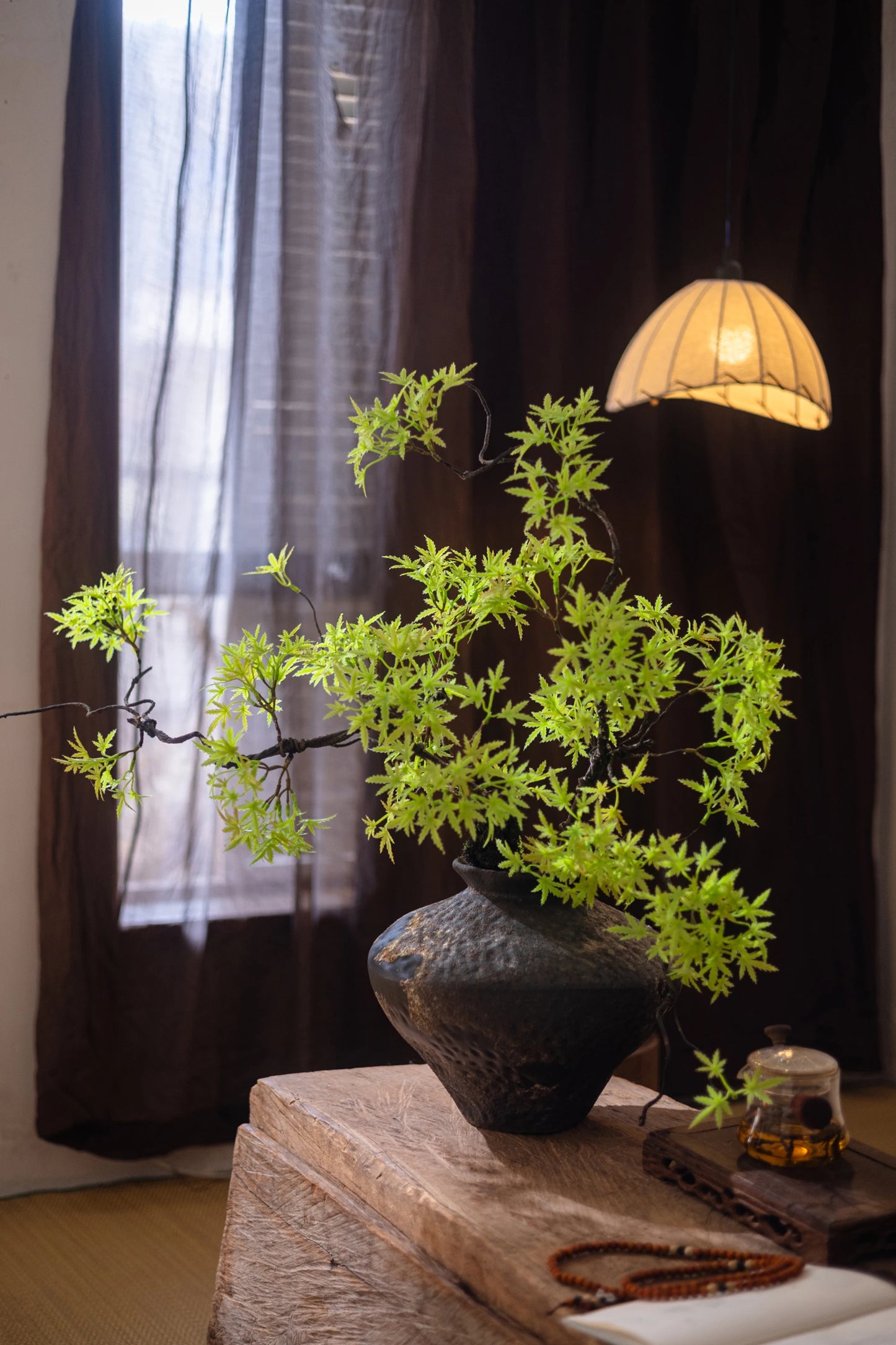 Artificial Green Plants To Welcome Guests Pine Maple Leaves Fake Flower New Chinese Style Simulated  Bonsai Flower Decorations