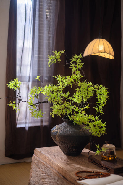 Artificial Green Plants To Welcome Guests Pine Maple Leaves Fake Flower New Chinese Style Simulated  Bonsai Flower Decorations