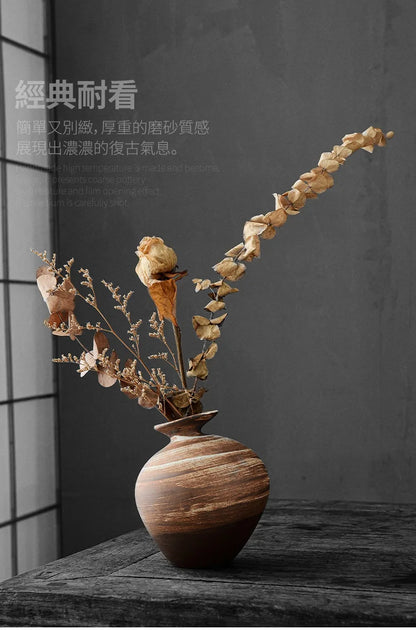 Ceramic Vases, Rough Ceramic Vases, Small Flower Pots, Old-fashioned Floral Arrangements, Table Decorations, Zen Flowers