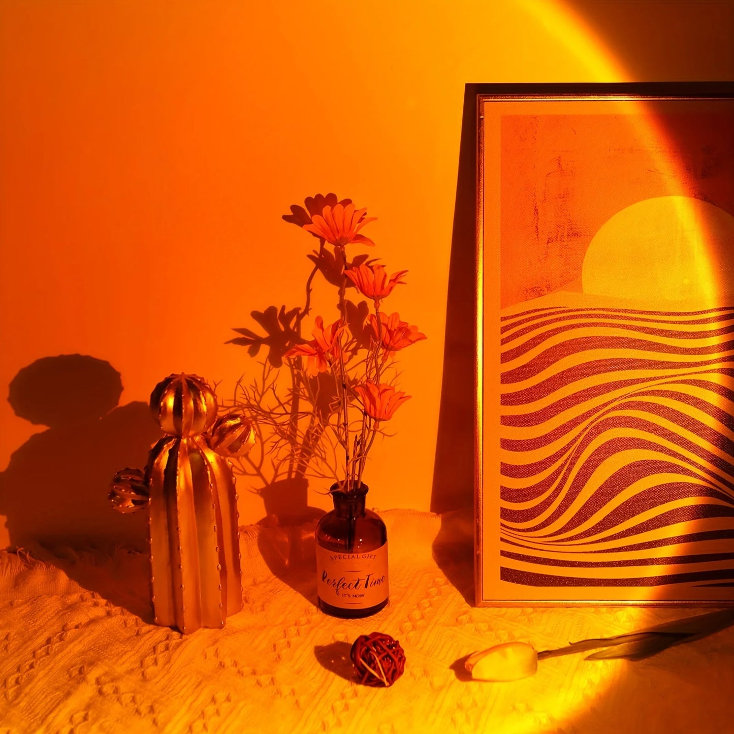 Sunset Lamp Projector LED Ambient Night Light with Adjustable Stand for Bedroom, Living Room Decor, Photography, and TikTok Live