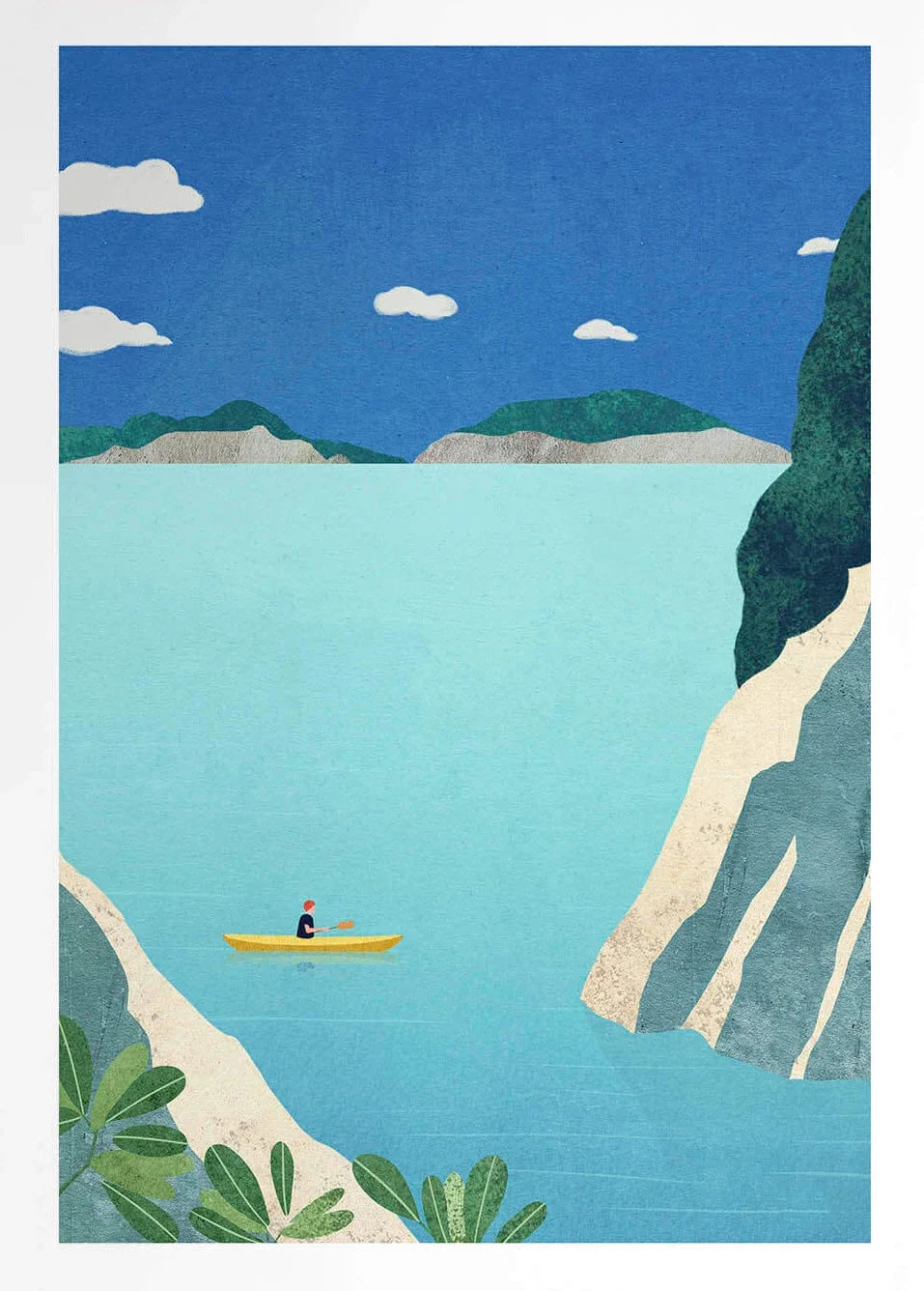 Canvas Painting Wall Art Picture Simple Outdoor Summer Beach Scenery Poster Sunset Surfers Swimming Ocean Living Room Home Decor