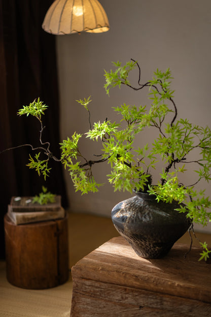 Artificial Green Plants To Welcome Guests Pine Maple Leaves Fake Flower New Chinese Style Simulated  Bonsai Flower Decorations
