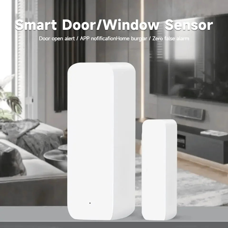 Tuya Smart WiFi Door Sensor Smart Home Open Close Detector Smartlife App Control Notification Compatible with Alexa Google Home