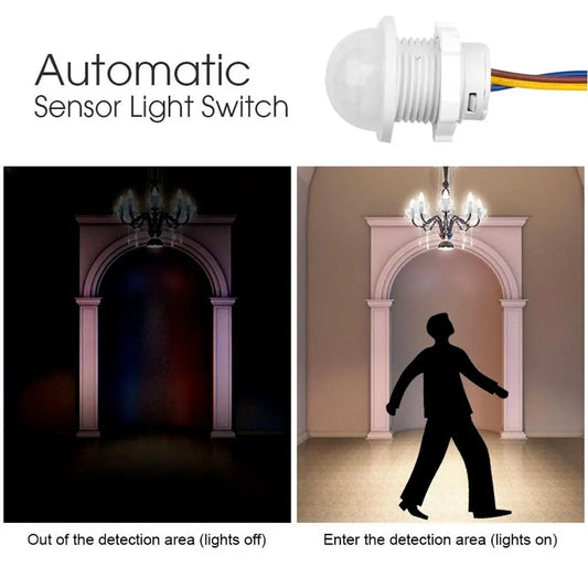 PIR Motion Sensor Detector Smart Switch Home Indoor Outdoor Infrared Light 110V 220V Time Delay Mode Adjust Lighting Switch