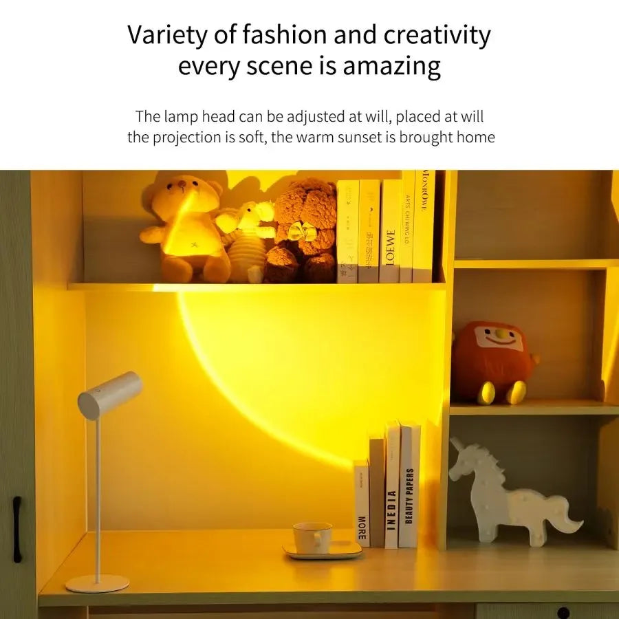 Sunset Eye Protection Table Lamp  USB Touch Dimming Reading Light for Study Flashlight Bedroom Bedside Decor Photo Desk Lamps