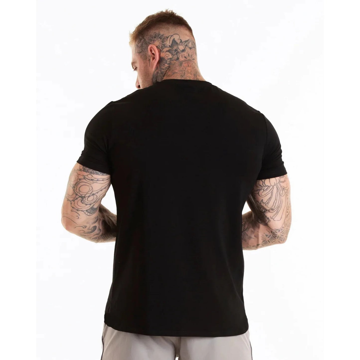 Men Muscle Shirts Slim Fit Cotton Tshirt for Men Workout Fitness Sports Top Tees Casual T Shirt
