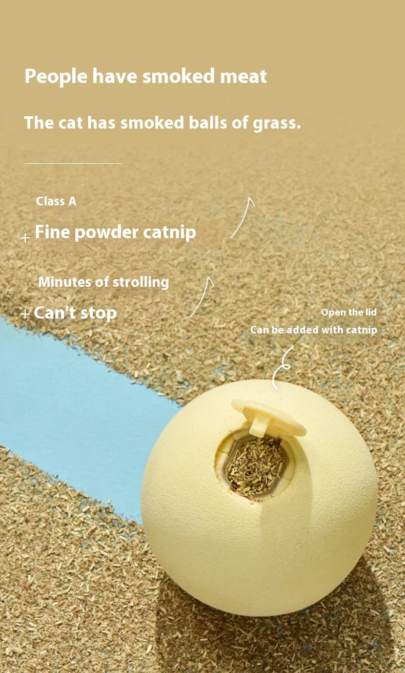 Interactive Ball Smart Cat Toys Plush Electric Catnip Training Toy Kitten Touch Sounding Pet Product Squeak Toy Ball