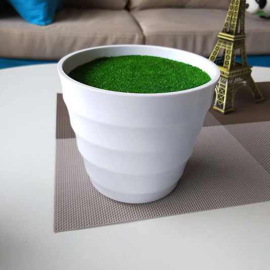 Artificial Pot Plants Pot Nursery Pot Artificial Lawn Vase White Plastic Thick Plants Flower Pot Home Garden Decorations