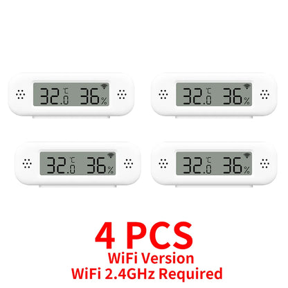 Tuya WiFi Mini Temperature Humidity For Smart Home Thermometer Hygrometer APP Remote Alarm Work with Google Home Yandex Alexa