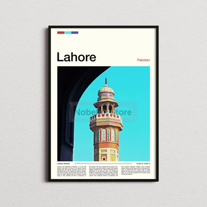 Canvas Painting Wall Art Pictures Asia Pakistan Travel Posters Lahore Karachi City Landscape Prints Home Room Modern Decor Gift