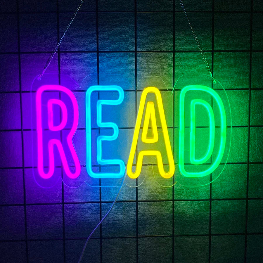 LED  Neon Light  for Classroom Bookstore Library Museum Study Room Read Books Be Kind Stay Weird Neon Sign for Wall Decor