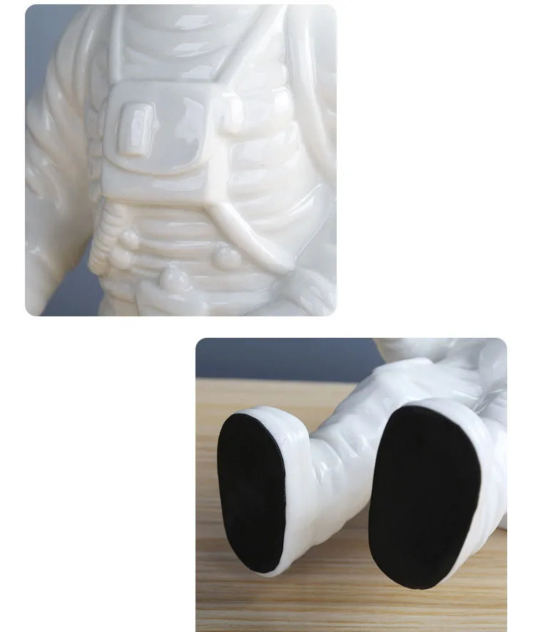 European Ceramic Vase Handwork Astronaut Living Room Modern Ornaments Office Desktop Flower Vases Creativity Home Decoration