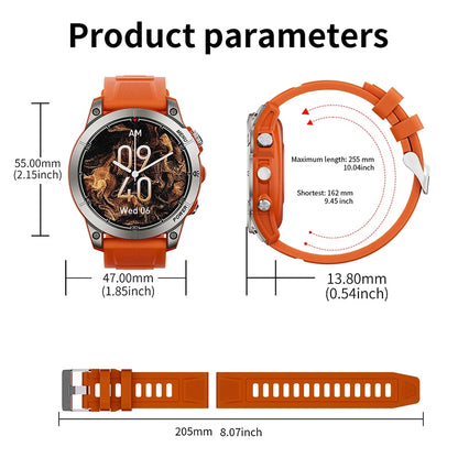 Smart Watch Man Fitness Tracker Miltary Connected NFC Compass Aiweile AW45 Sport Bluetooth Call Siri Dialing Korean Hebrew Games