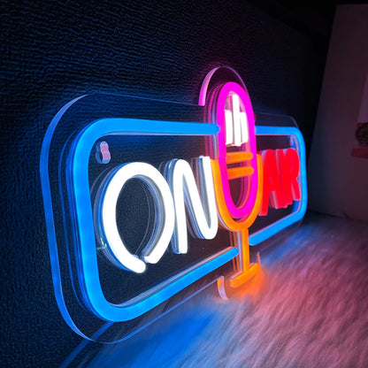 On Air Neon Sign For Wall Decor,Led Neon Light For Live Room,Game room,Broadcasting Room, Music Studio,Bedroom Decor,USB Powered