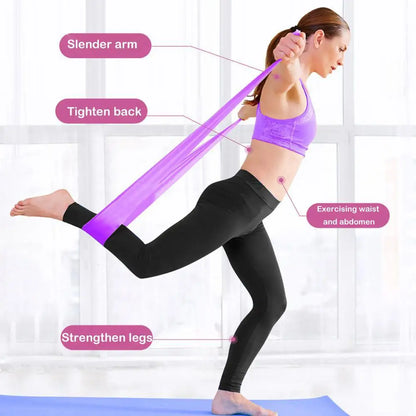 Yoga Sport Resistance Bands Pilates Training Fitness Exercise Gym Elastic Band Physical Therapy Stretching Strength Training