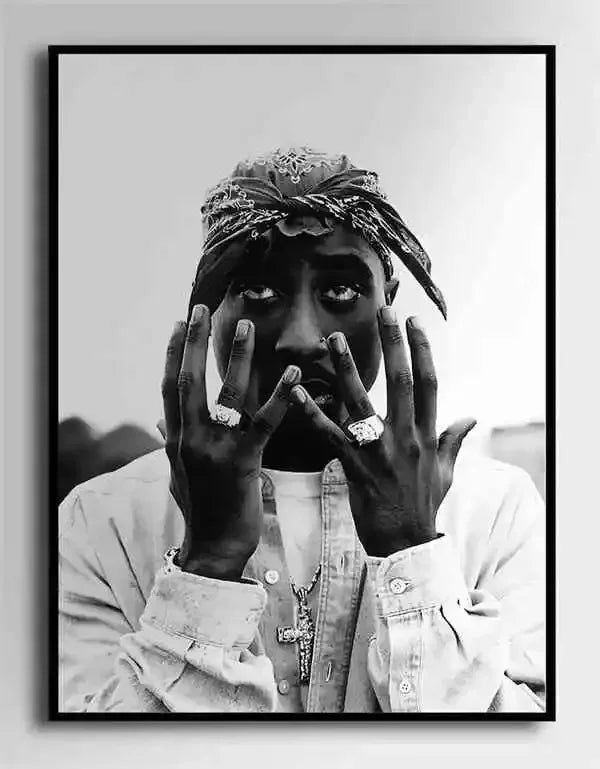 Canvas Painting Wall Art Music Album Cover Aesthetic Pictures Pop Hip Hop Rapper Tupac Posters For Room Modern Home Decor
