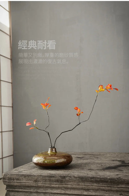 Ceramic Vases, Rough Ceramic Vases, Small Flower Pots, Old-fashioned Floral Arrangements, Table Decorations, Zen Flowers