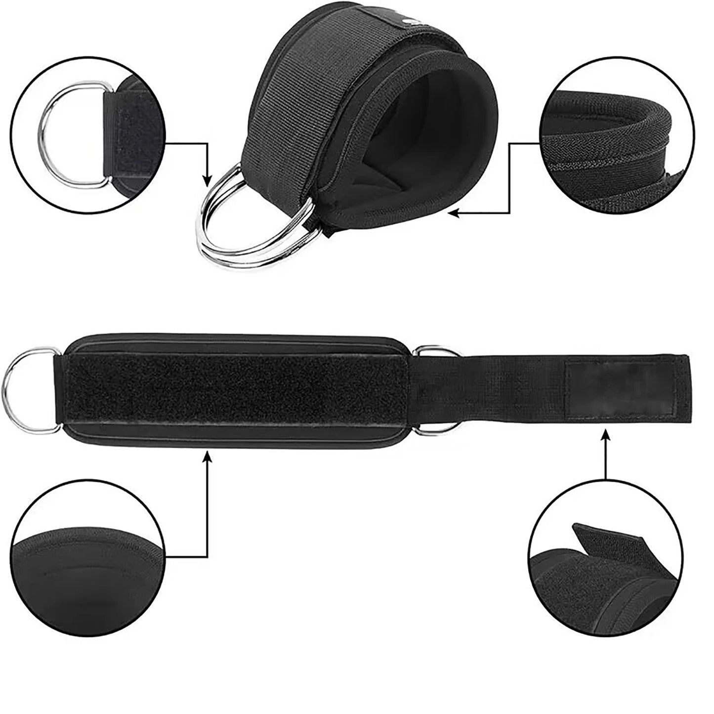 1PC Padded Ankle Straps Ankle Straps for Cable Machines Double D-Ring Fitness Ankle Cuffs for Gym Workouts Rebate Leg Extensions