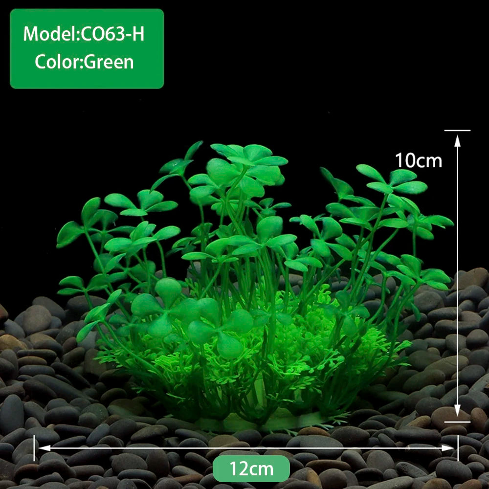 Artificial Underwater Plastic Plants Aquarium Fish Tank Aquatic Fake Shrub Green Weeds Water Grass Viewing Simulation Decoration