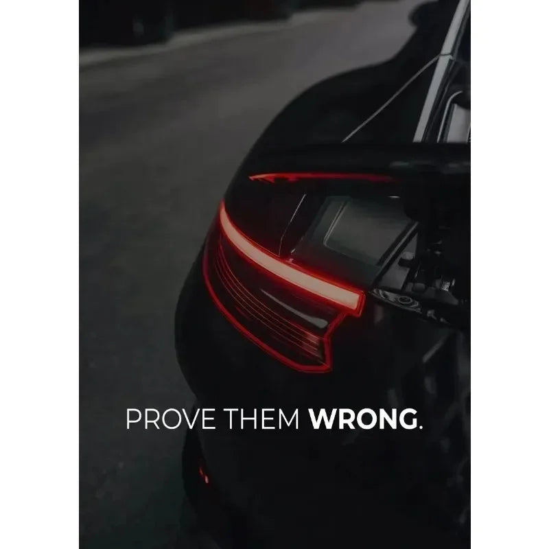 Wall Art Canvas Painting Modern Black Car Nordic Street Luxury Car Poster Black And White Pictures Home Decoration Living Roo