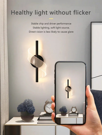 Nordic LED Wall Lights Modern Luxury and Minimalist Home Lights Living Room Bedroom Study Balcony Interior Decoration Lighting