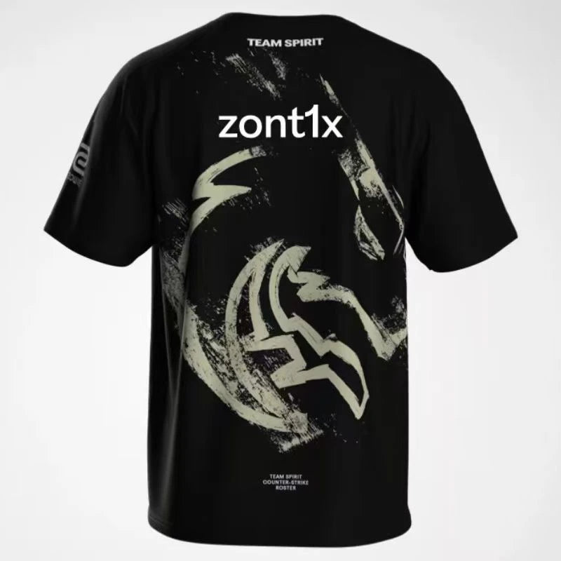 2025 CS2 Shanghai Major Team Spirit T Shirt For Men Clothes Top One Player Donk Tee Uniform ESports Contest Jersey Fans T-Shirt
