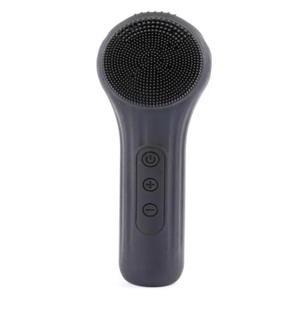 Silicone Face Scrubber Electric Facial Cleansing Brush with Heating Vibration Waterproof Face Wash Brush with 5 Speed Adjustable
