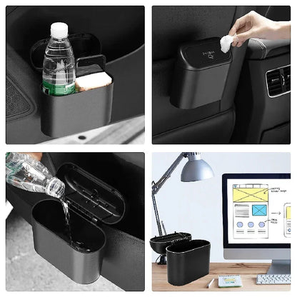 1/2/3Pcs Car Trash Can (with Lid) Contains 60 (300) Garbage Bags, Small Car Trash Can, Leak-proof Mini Car Accessories