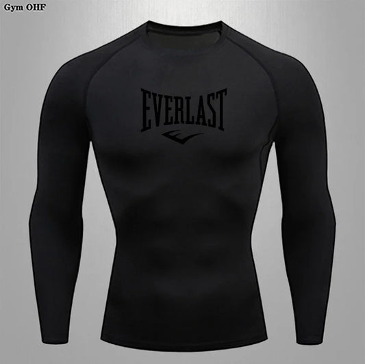 Men's slim fit T-shirt with heat dissipation tight fitting skin friendly sports compression fitness T-shirt quick drying top